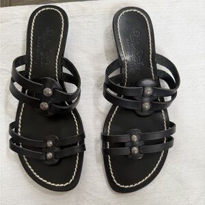 Paola Bertini Black Strappy Sandals